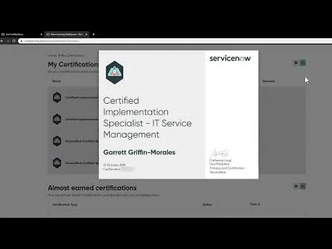 How to Find your ServiceNow Certification Information